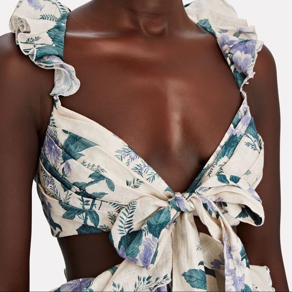 Like new Zimmermann Cassia Ruffled Floral Mini Dress. Size: 0 - Picture 2 of 11